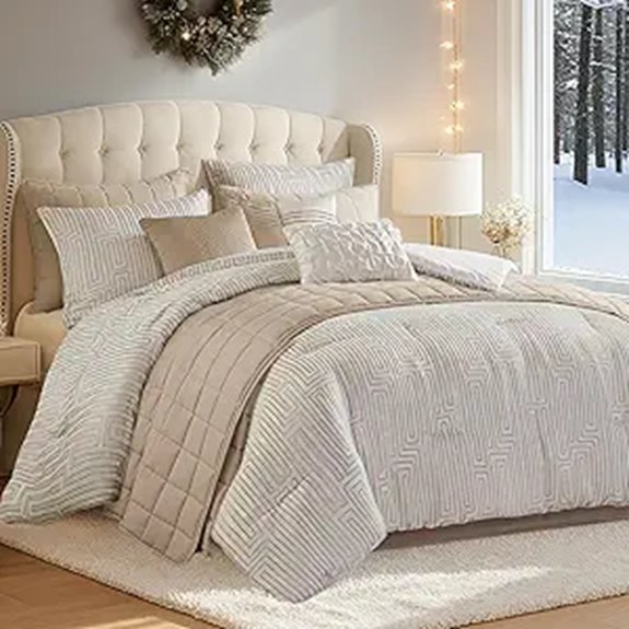 Madison Park Queen Jacquard Metallic Comforter Set