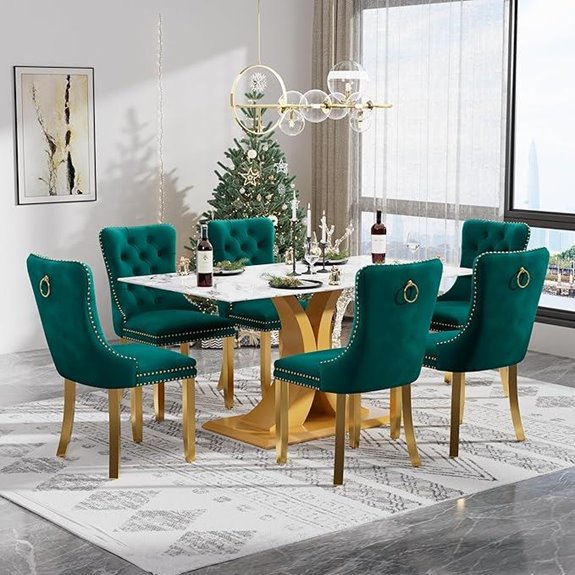 Luxury 6-Piece Dining Table Set with Chairs