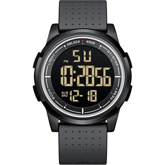 Golden Hour Minimalist Waterproof Digital Watch for Men