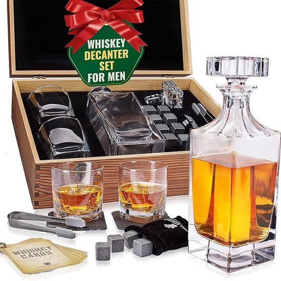 Royal Reserve Whiskey Decanter Gift Set with Glasses