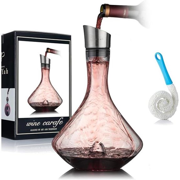 YouYah Wine Decanter Set with Built-in Aerator