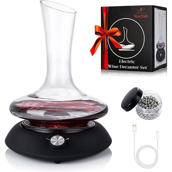 Wine Decanter Set with Electric Shaker and Aerator