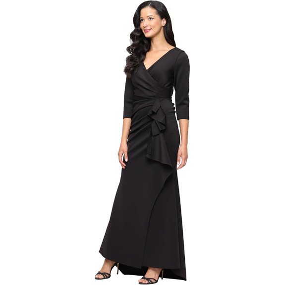 Alex Evenings Women's Surplice Maxi Dress