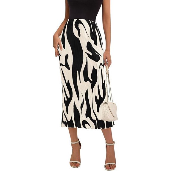 PRETTYGARDEN Women's High Waist Pleated Midi Skirt