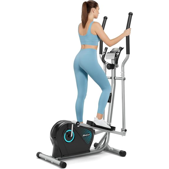 THERUN Elliptical Machine with Resistance and Pulse Sensor