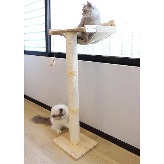 Upgraded Cat Window Perch with Scratching Post