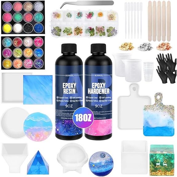 KISREL Epoxy Resin Kit with Molds and Supplies