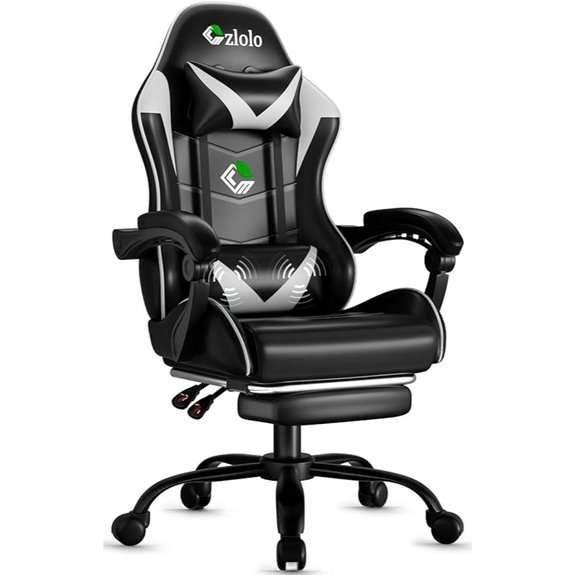 Gaming Chair with Footrest and Lumbar Support