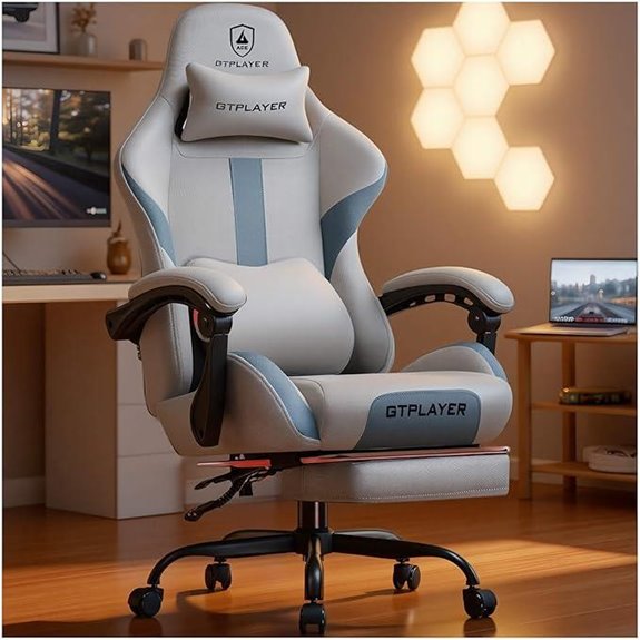 GTPLAYER Ergonomic Gaming Chair with Foot Rest
