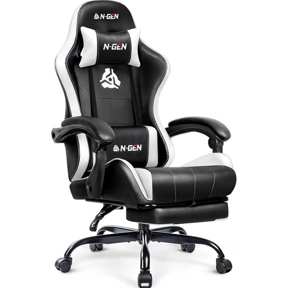 N-GEN Gaming Chair with Footrest and Lumbar Support