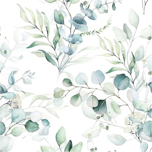 HAOKHOME Eucalyptus Leaf Peel & Stick Wallpaper