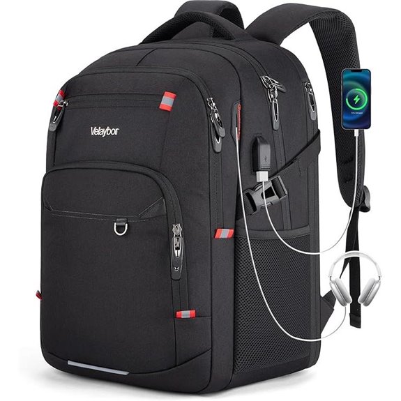 40L Expandable Anti-theft Laptop Backpack with USB