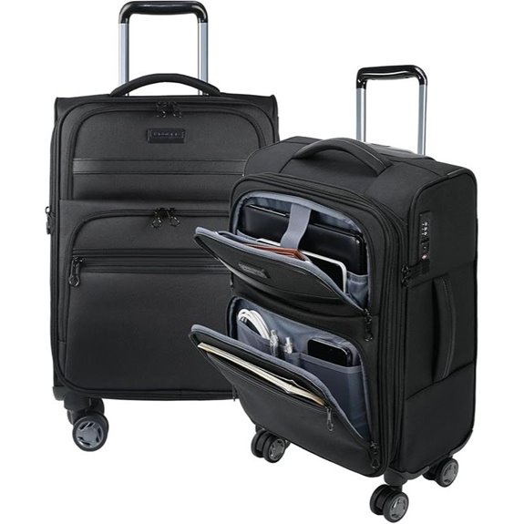 KROSER 20-Inch Expandable Carry-On with USB Port