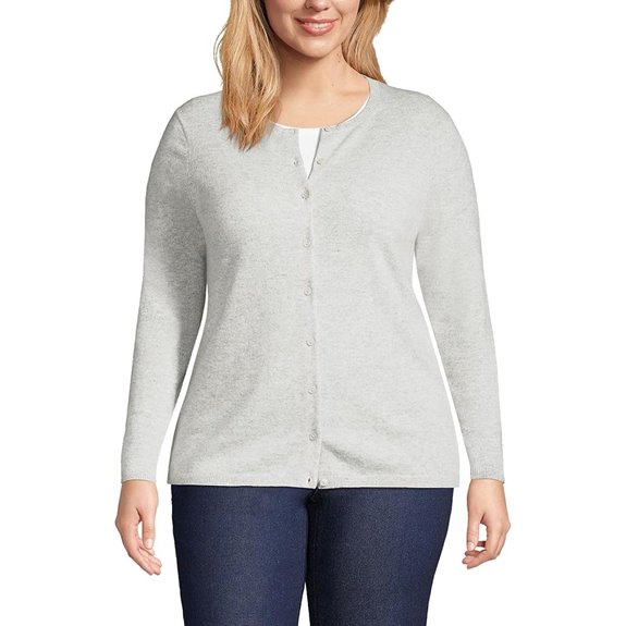 Lands' End Women's Cashmere Cardigan Sweater