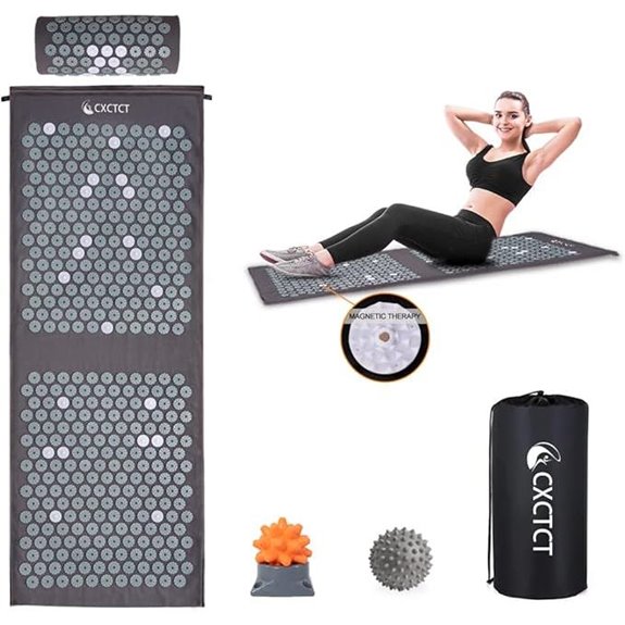 Extra Long Yoga Acupressure Mat Set