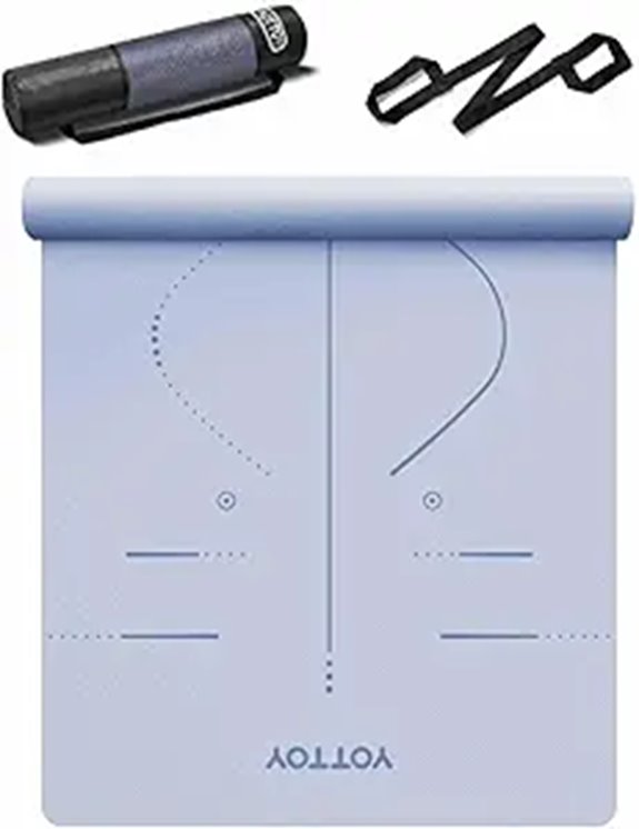 YOTTOY Extra Wide Non-Slip Yoga Mat with Strap