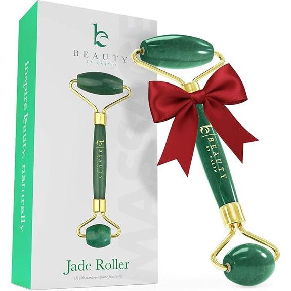 Jade Face Roller for Wrinkles and Puffiness