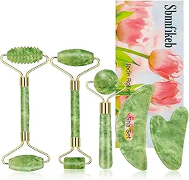 Jade Roller & Gua Sha Facial Tools Set
