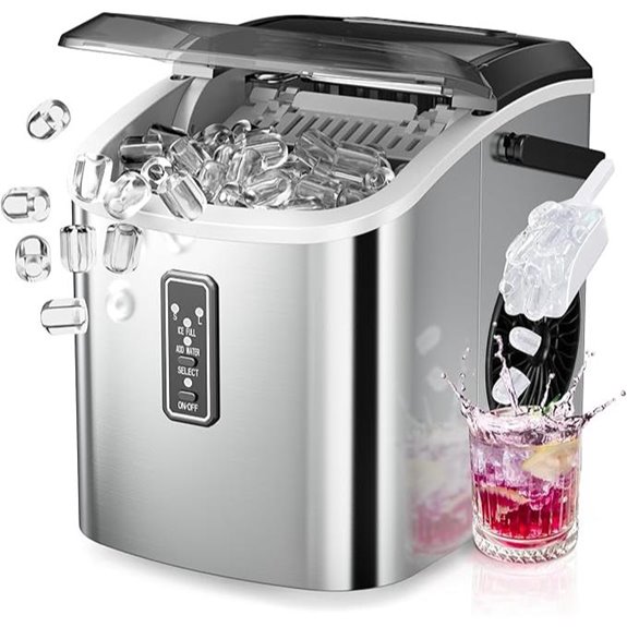 EUHOMY Countertop Ice Maker with 9 Cubes in 6 Mins