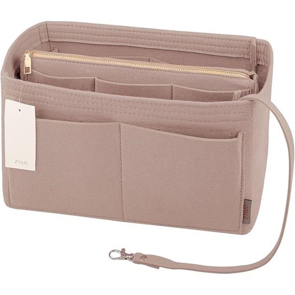 ZTUJO Felt Purse Organizer with Zipper (7 Sizes)