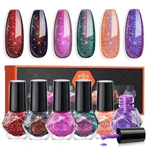 Modelones Christmas Nail Polish Set (6 Colors)