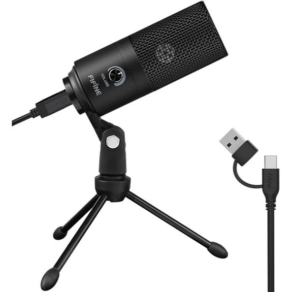 fifine usb condenser microphone