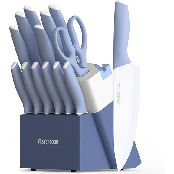 Astercook 15-Piece Ceramic Kitchen Knife Set