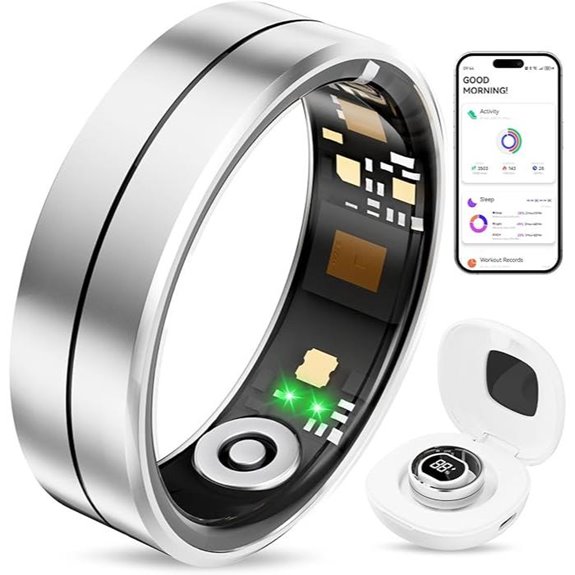 Smart Fitness Ring with Heart Rate and Sleep Monitoring