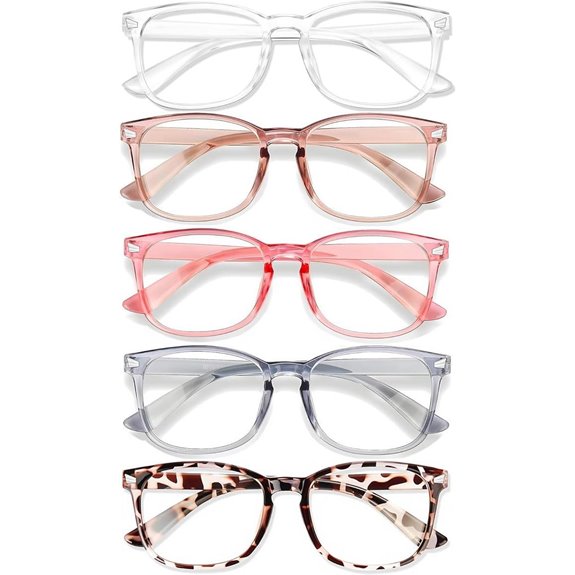 Blue Light Glasses for Women and Men (5 Pairs)