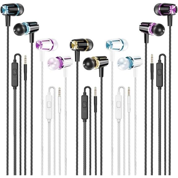 Rayleigh Wired Earbuds 5 Pack with Microphone