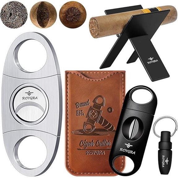 Roygra Cigar Cutter Set (5 Pack) with Accessories