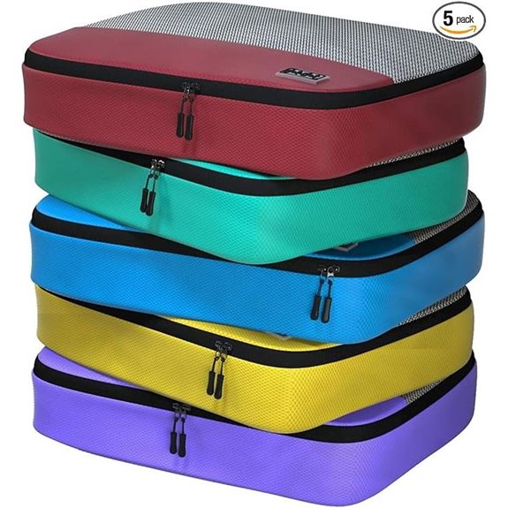 Large Packing Cubes for Travel (5-Pack)
