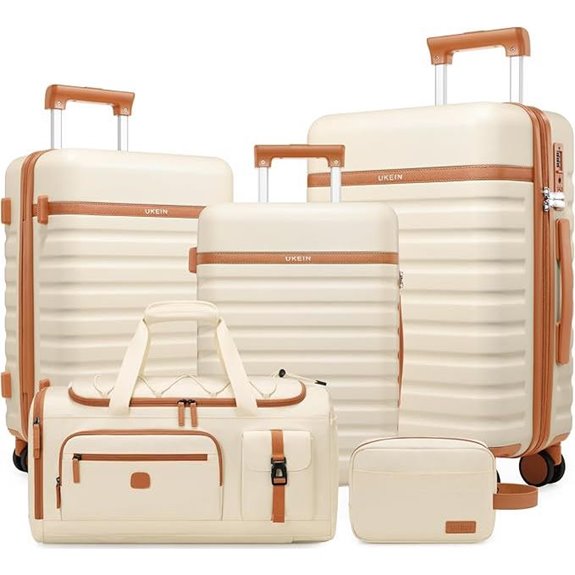 5-Piece Luggage Set with Spinner Wheels and TSA Lock