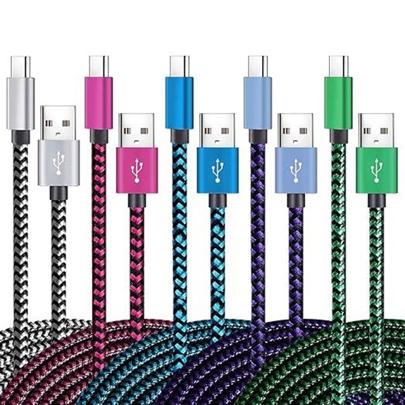 USB Type C Fast Charging Cables 5-Pack