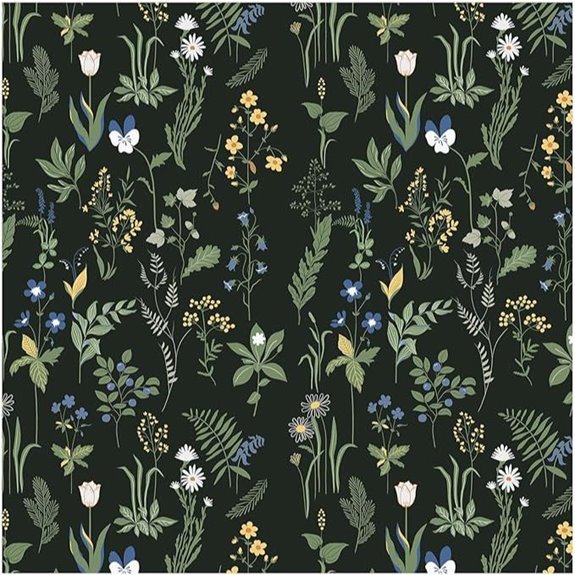 Peel-and-Stick Floral Wallpaper for Bedroom and Bathroom