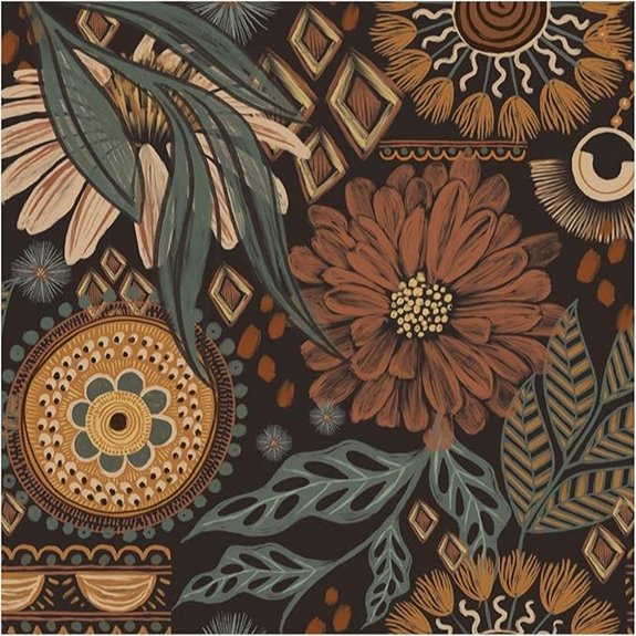 HAOKHOME Floral Peel & Stick Wall Decor