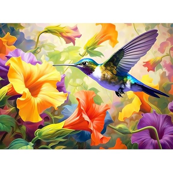 500 Piece Flower Hummingbird Jigsaw Puzzle for Adults