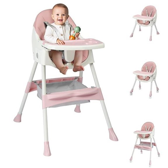 Ktaxon Foldable Baby High Chair with Safety Features