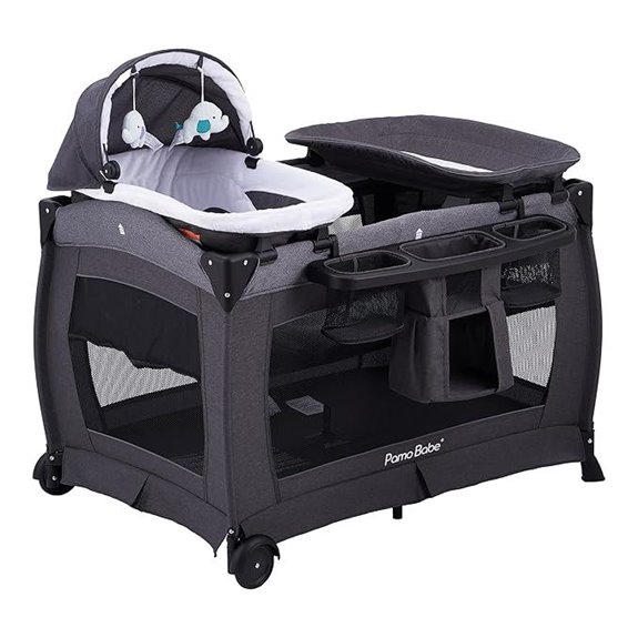 Pamo Babe Foldable Baby Playpen and Changing Table