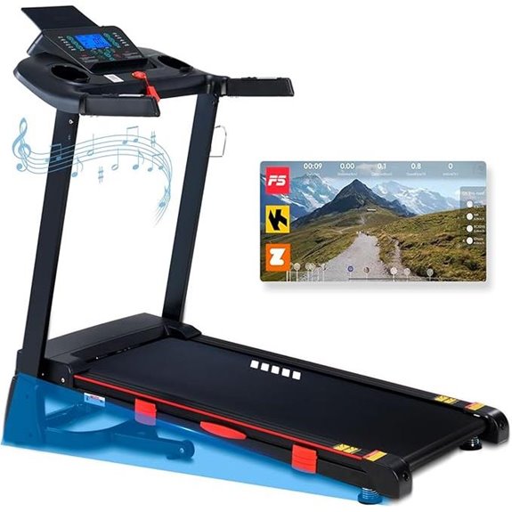 Foldable Home Treadmill with Incline & Bluetooth