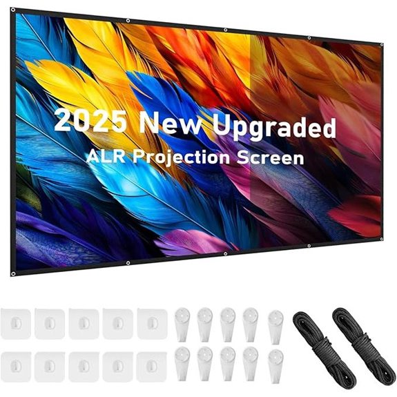 AAJK ALR 120in 4K Projector Screen Foldable Double-Sided