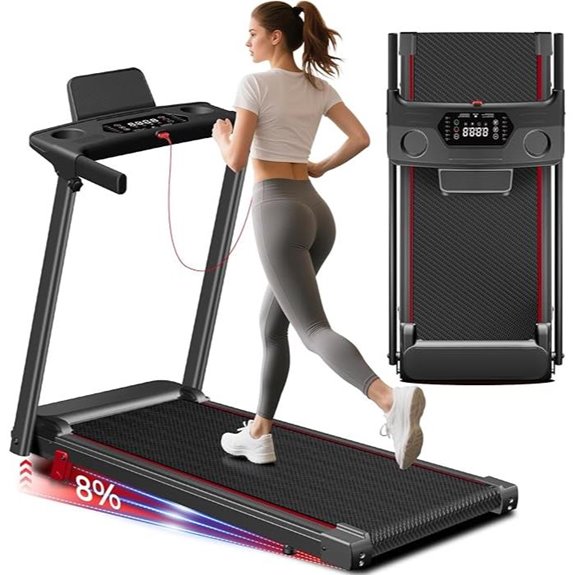 3-in-1 Foldable Treadmill with Incline and Handles