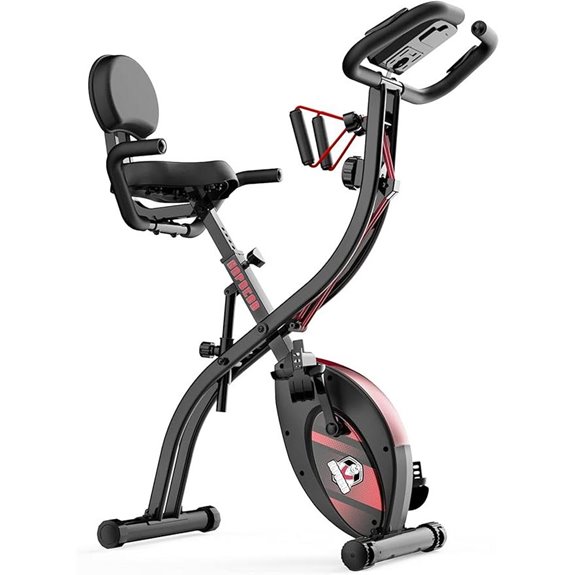 HAPBEAR Foldable Magnetic Exercise Bike with Resistance