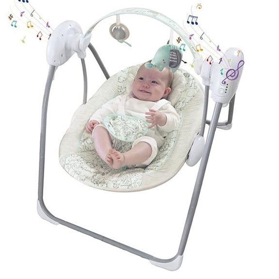 Portable Baby Swing with Music & Foldable Design