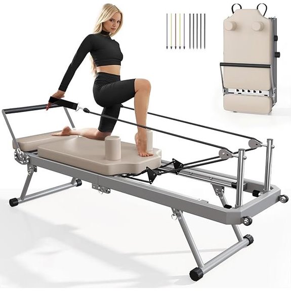SogesPower Foldable Pilates Reformer for Home Gym