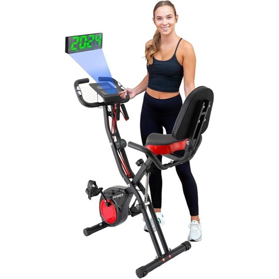 YYFITT 3-in-1 Folding Exercise Bike with Resistance