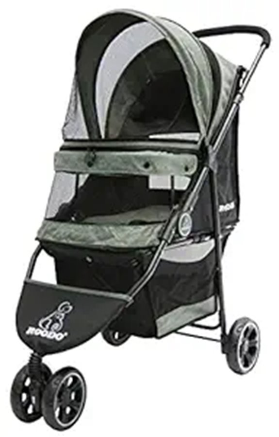 ROODO 3-Wheel Foldable Pet Stroller for Small Dogs
