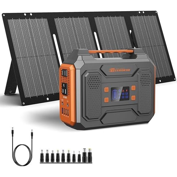 Portable Solar Generator with Foldable Panel and Battery