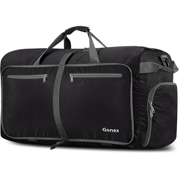 Gonex Foldable Travel Duffle Bag with Shoes Compartment