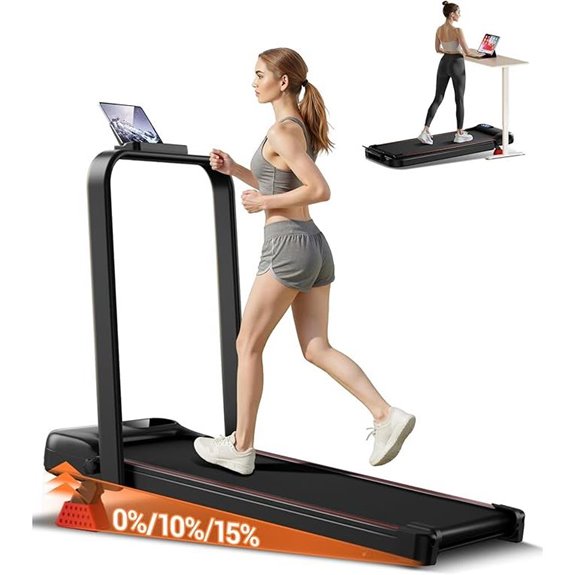 4-in-1 Foldable Treadmill with Incline and Quiet Motor